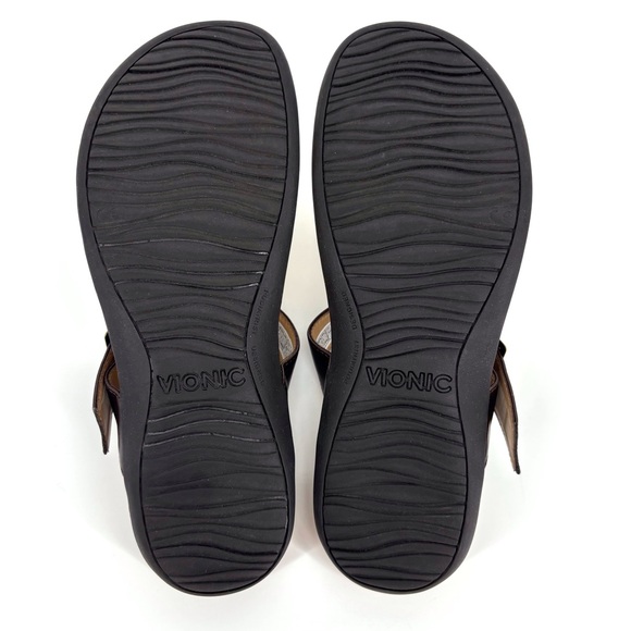 Vionic NEW Adelie Bronze Brown Toe Post Orthaheel Beaded Sandals, 9 - Picture 12 of 16